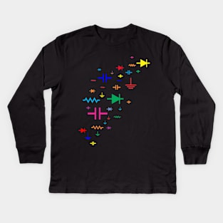 electronics symbols Kids Long Sleeve T-Shirt